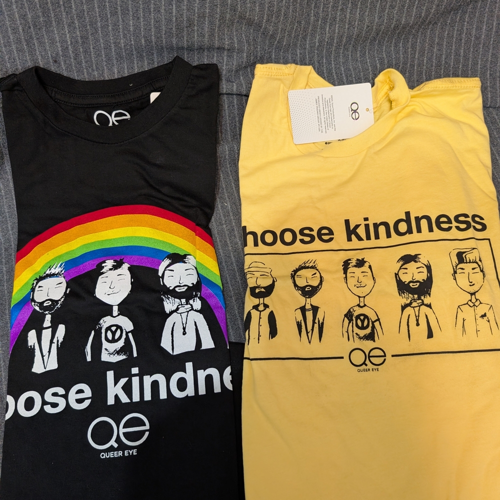 QED London Black and Yellow Graphic Tees